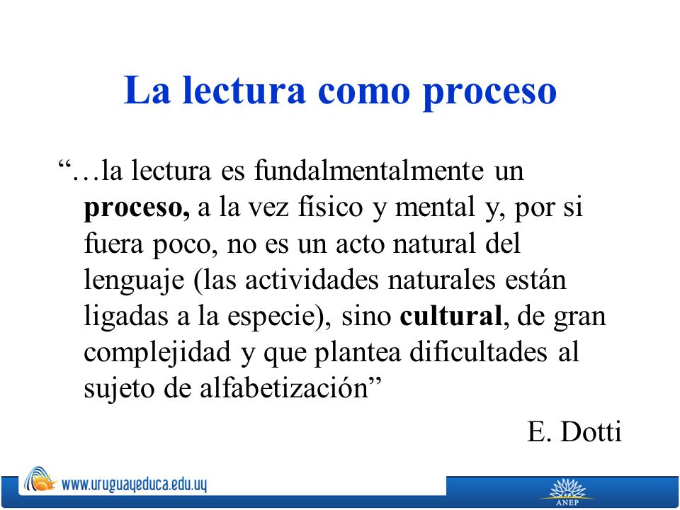 La lectura como proceso