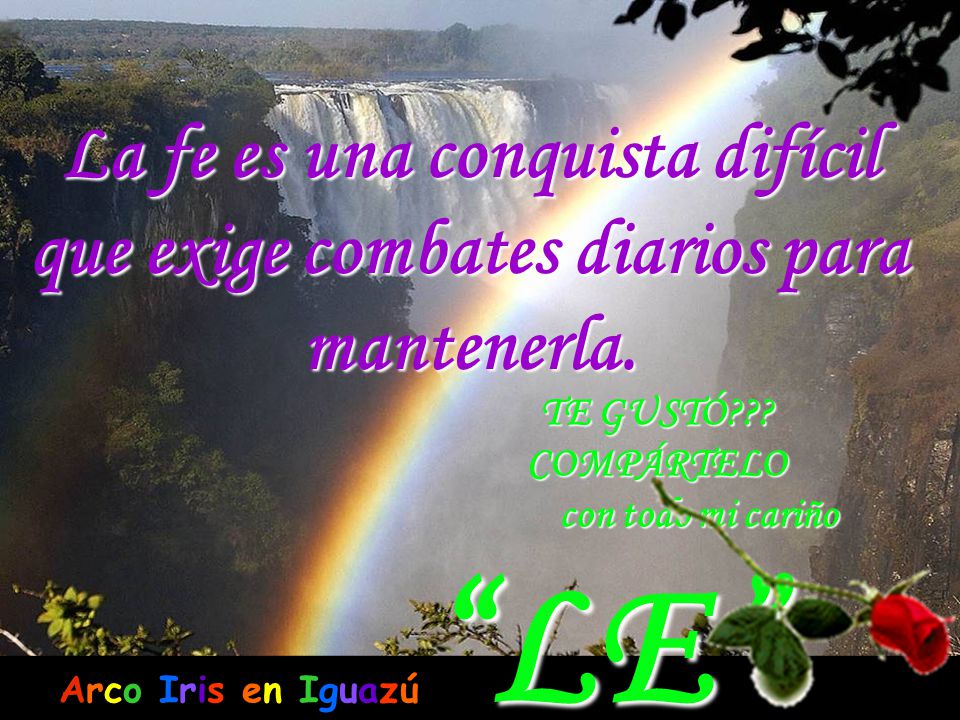 La fe es una conquista difícil que exige combates diarios para mantenerla.