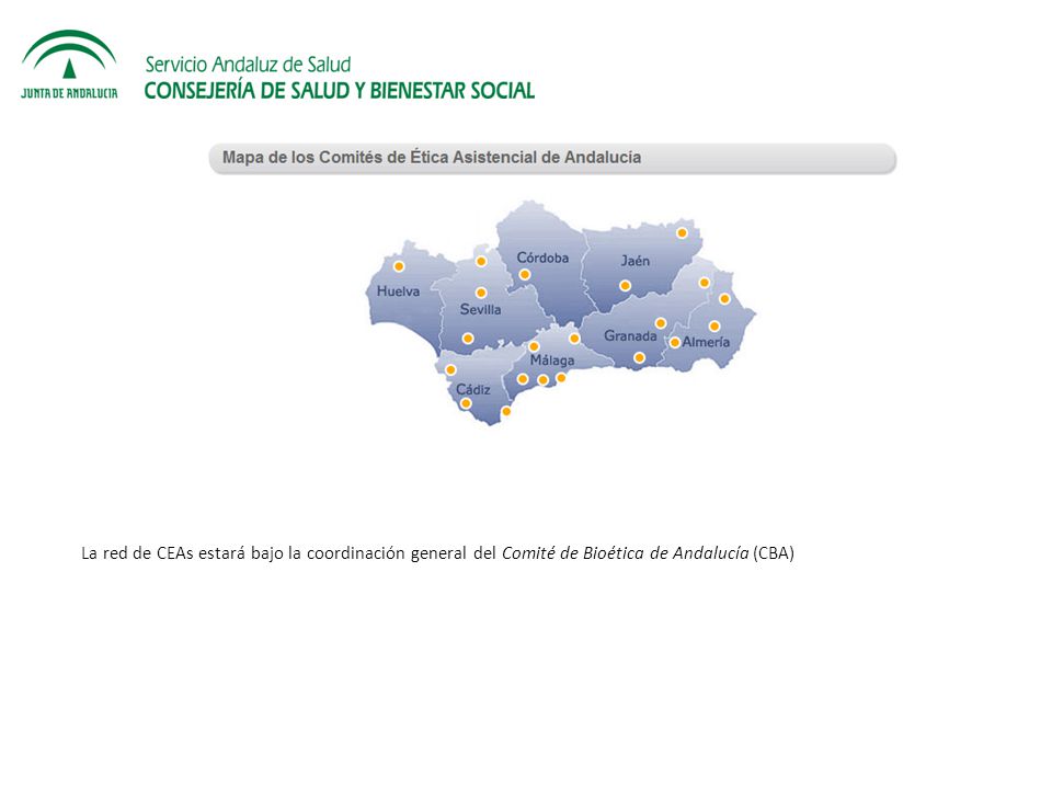 La red de CEAs estará bajo la coordinación general del Comité de Bioética de Andalucía (CBA)