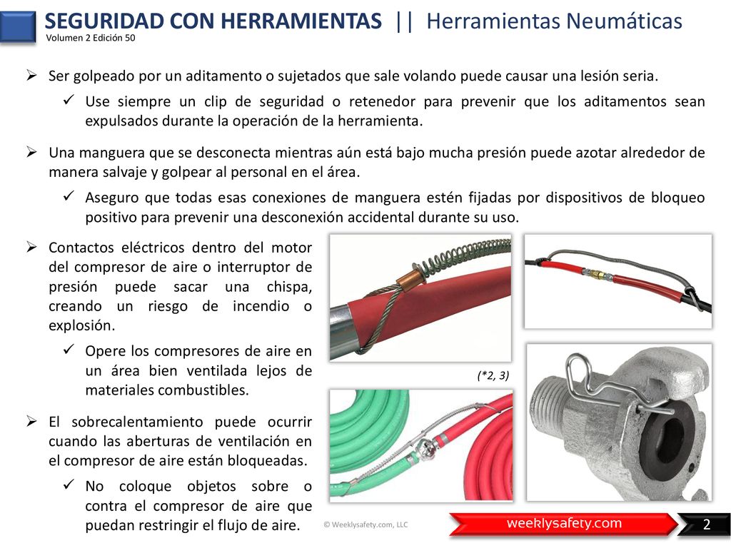 SEGURIDAD CON HERRAMIENTAS || Herramientas Neumáticas - ppt descargar