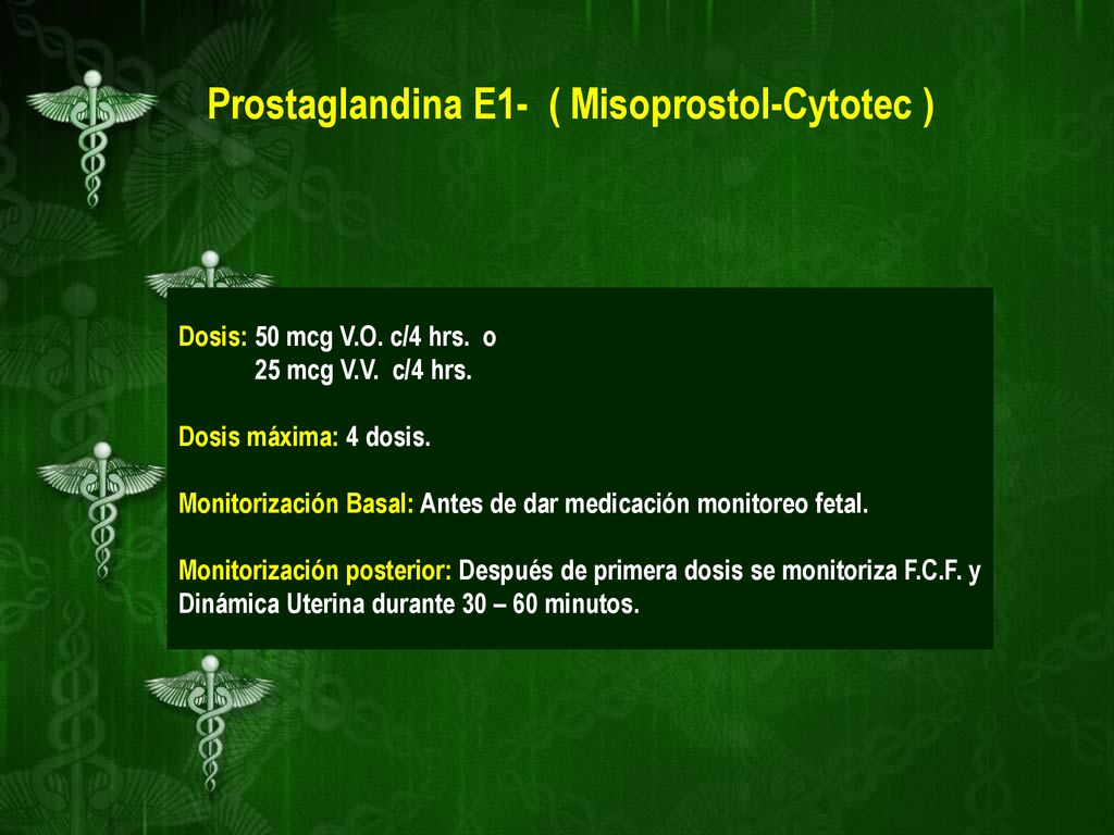Prostaglandina E1- ( Misoprostol-Cytotec )