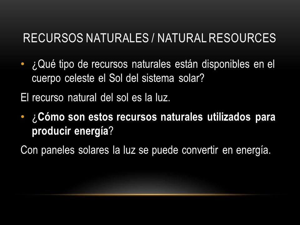 Recursos Naturales / Natural resources