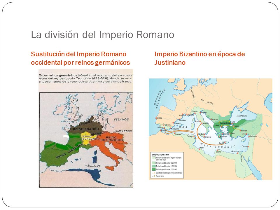 La división del Imperio Romano