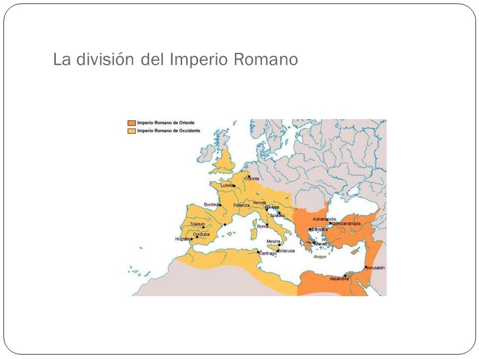 La división del Imperio Romano