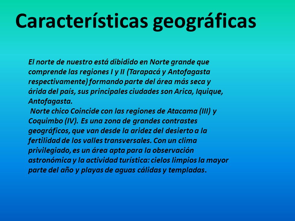 Características geográficas