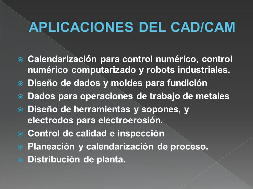 APLICACIONES DEL CAD/CAM