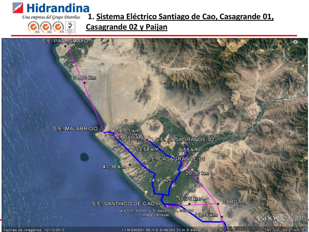 1. Sistema Eléctrico Santiago de Cao, Casagrande 01, Casagrande 02 y Paijan