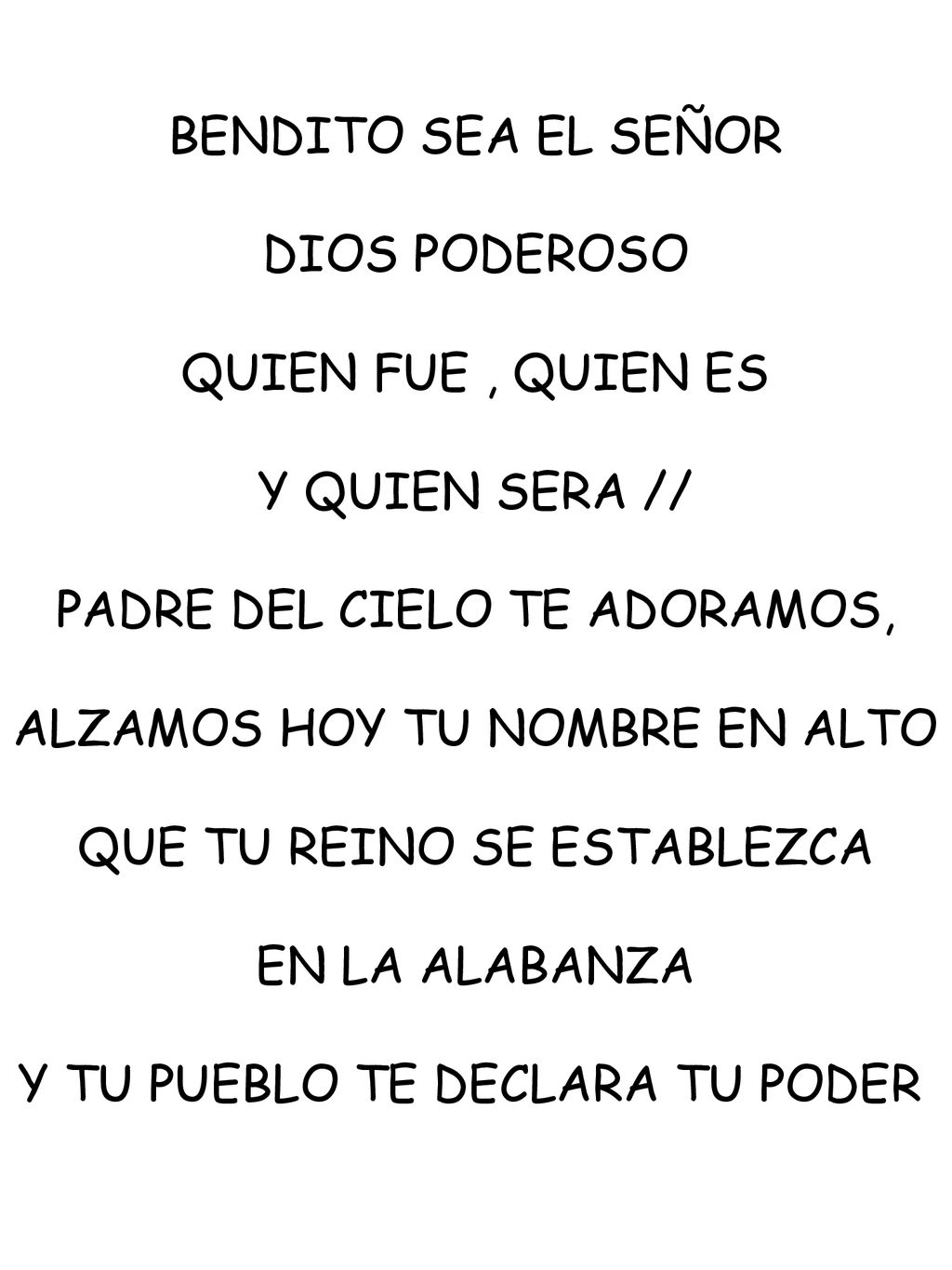PADRE DEL CIELO TE ADORAMOS, ALZAMOS HOY TU NOMBRE EN ALTO
