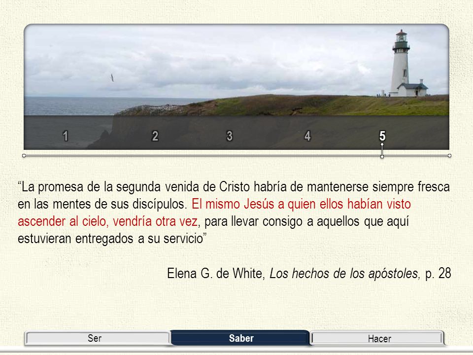 Elena G. de White, Los hechos de los apóstoles, p. 28
