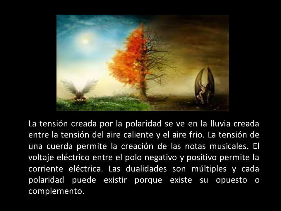 La tensión creada por la polaridad se ve en la lluvia creada entre la tensión del aire caliente y el aire frio.