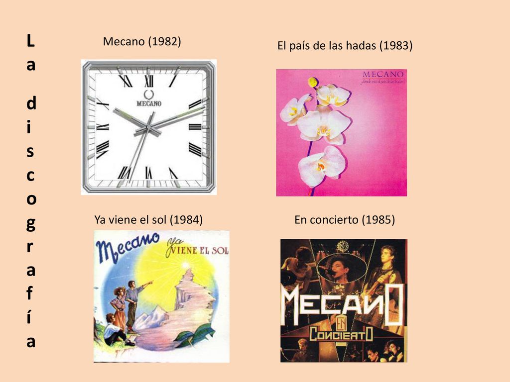 La discografía Mecano (1982) El país de las hadas (1983)