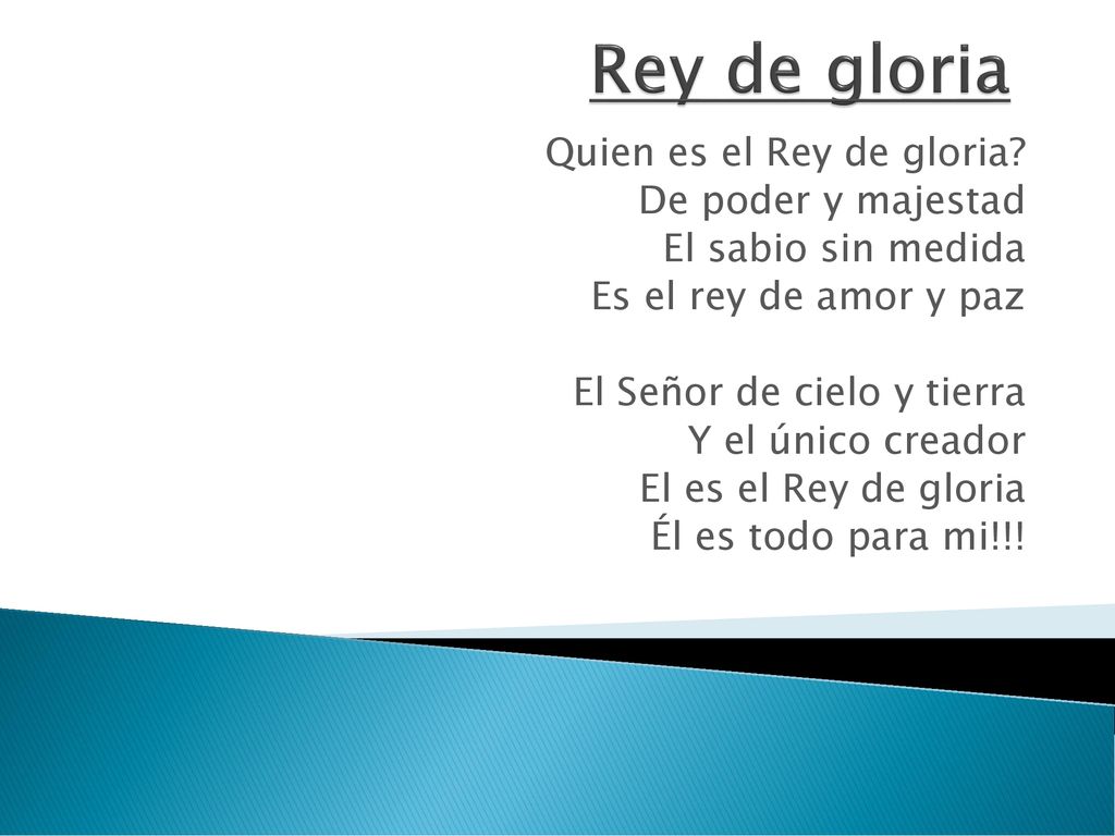 Rey de gloria Quien es el Rey de gloria De poder y majestad