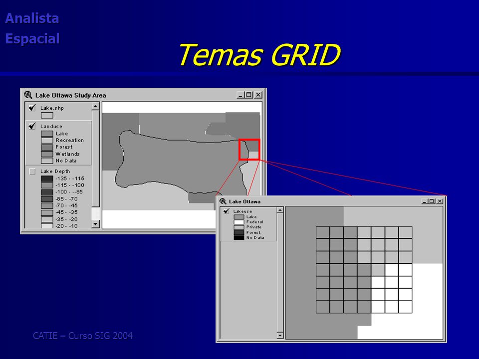 Analista Espacial Temas GRID CATIE – Curso SIG 2004