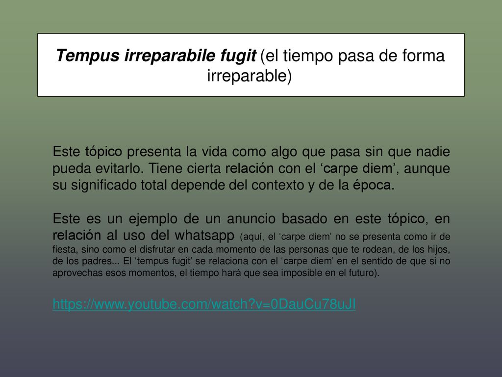 Tempus irreparabile fugit (el tiempo pasa de forma irreparable)