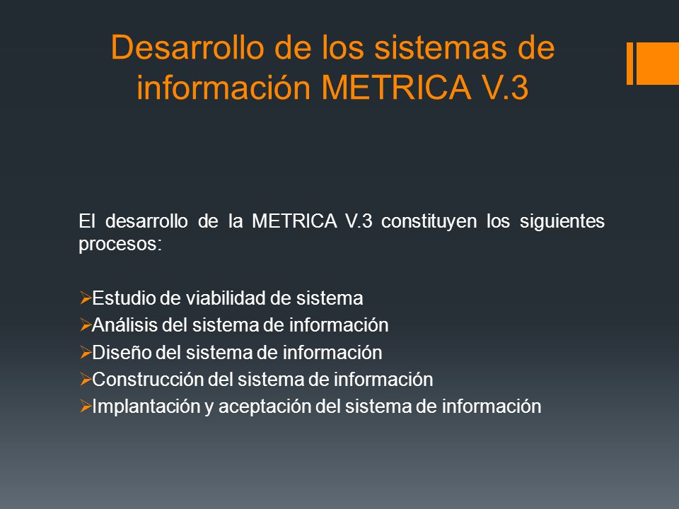Desarrollo de los sistemas de información METRICA V.3