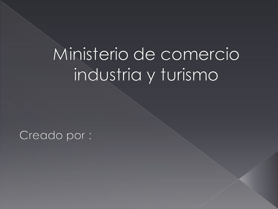 Ministerio de comercio industria y turismo