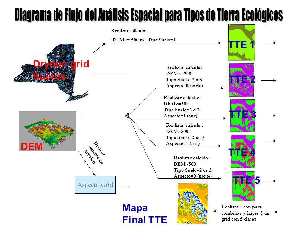 Diagrama de Flujo del Análisis Espacial para Tipos de Tierra Ecológicos