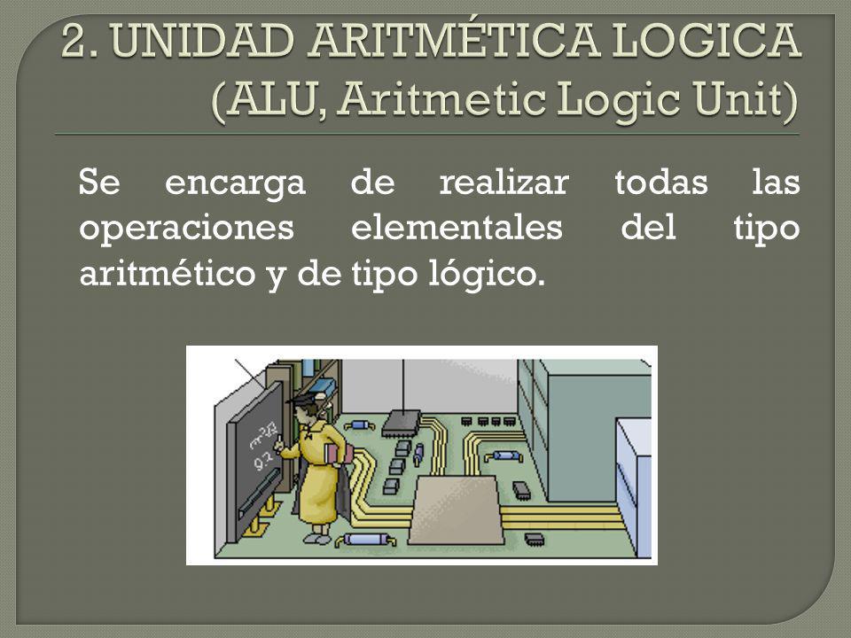 2. UNIDAD ARITMÉTICA LOGICA (ALU, Aritmetic Logic Unit)