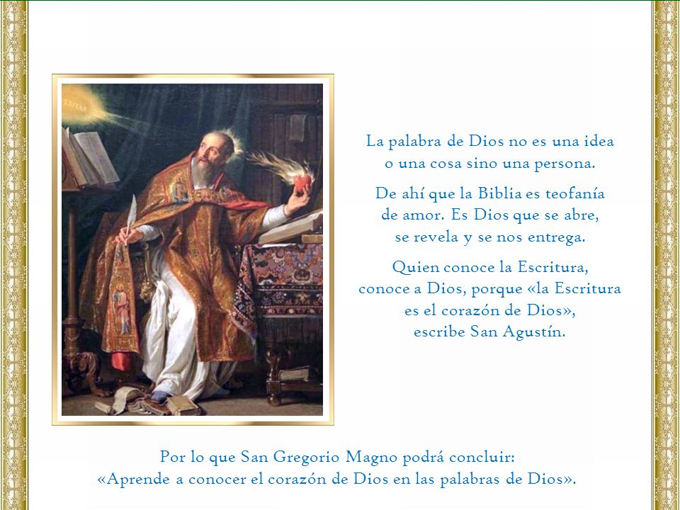 La palabra de Dios no es una idea o una cosa sino una persona.