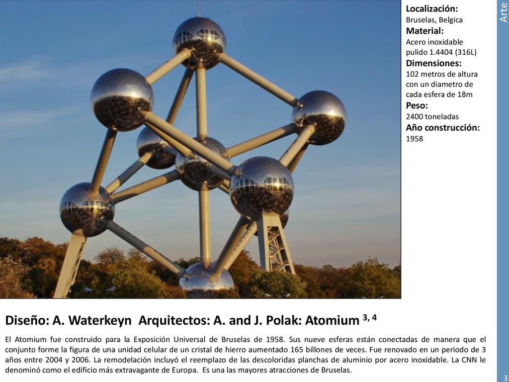 Diseño: A. Waterkeyn Arquitectos: A. and J. Polak: Atomium 3, 4