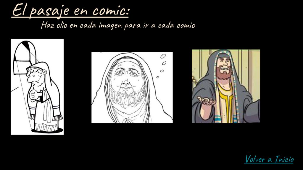 El pasaje en comic: Haz clic en cada imagen para ir a cada comic