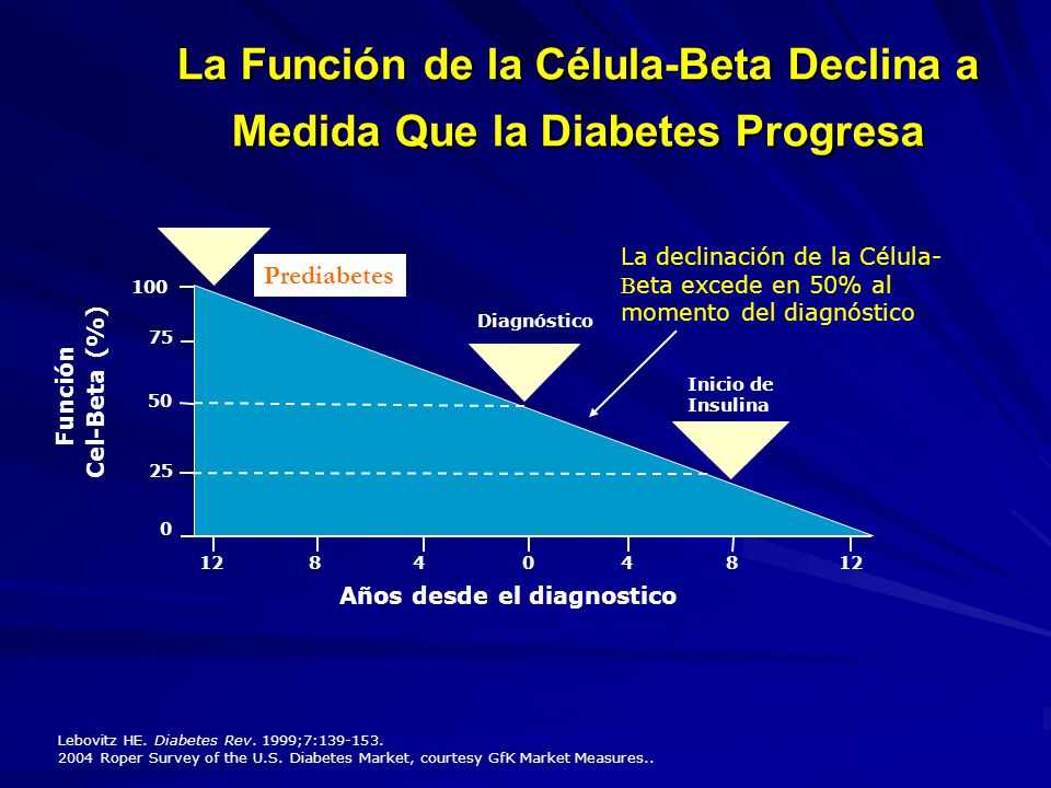 La Función de la Célula-Beta Declina a Medida Que la Diabetes Progresa