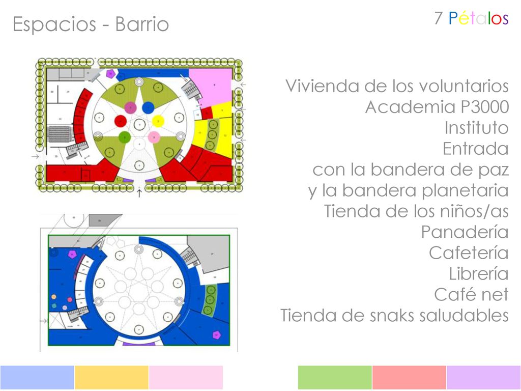 Espacios - Barrio 7 Pétalos Vivienda de los voluntarios Academia P3000