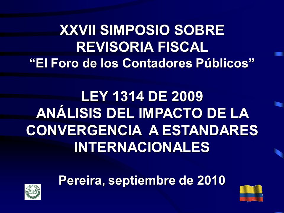 XXVII SIMPOSIO SOBRE REVISORIA FISCAL