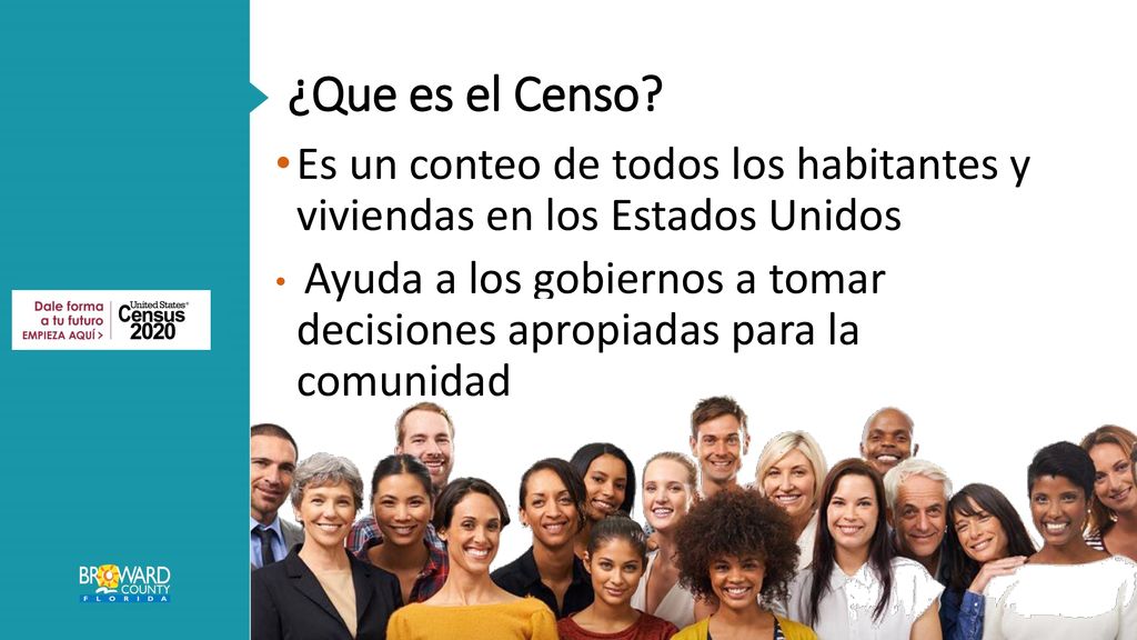 ¿Que es el Censo Es un conteo de todos los habitantes y viviendas en los Estados Unidos.