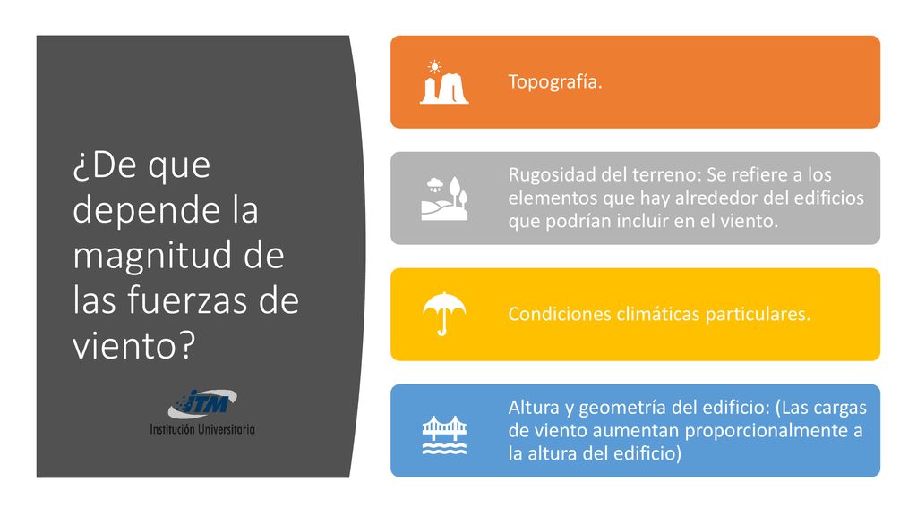 ¿De que depende la magnitud de las fuerzas de viento