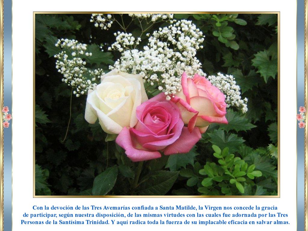 Con la devoción de las Tres Avemarías confiada a Santa Matilde, la Virgen nos concede la gracia