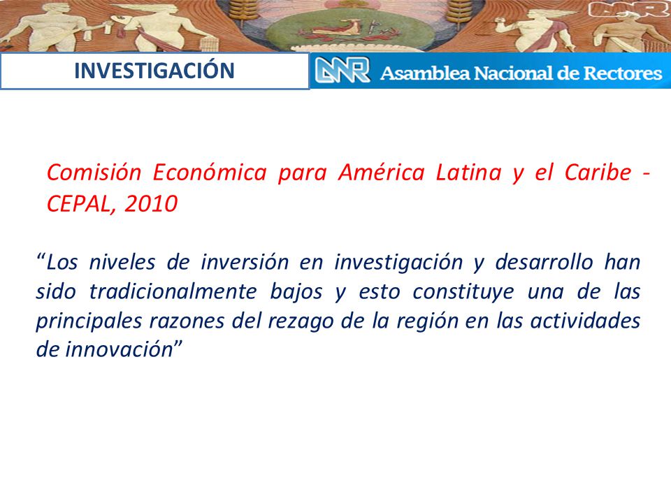 Comisión Económica para América Latina y el Caribe -CEPAL, 2010