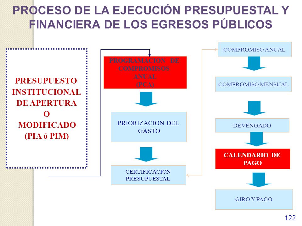 PROCESO DE LA EJECUCIÓN PRESUPUESTAL Y FINANCIERA DE LOS EGRESOS PÚBLICOS