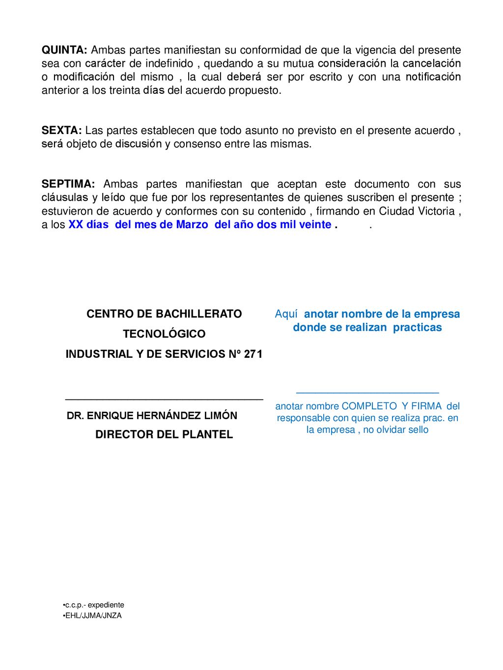 CENTRO DE BACHILLERATO TECNOLÓGICO INDUSTRIAL Y DE SERVICIOS Nº 271