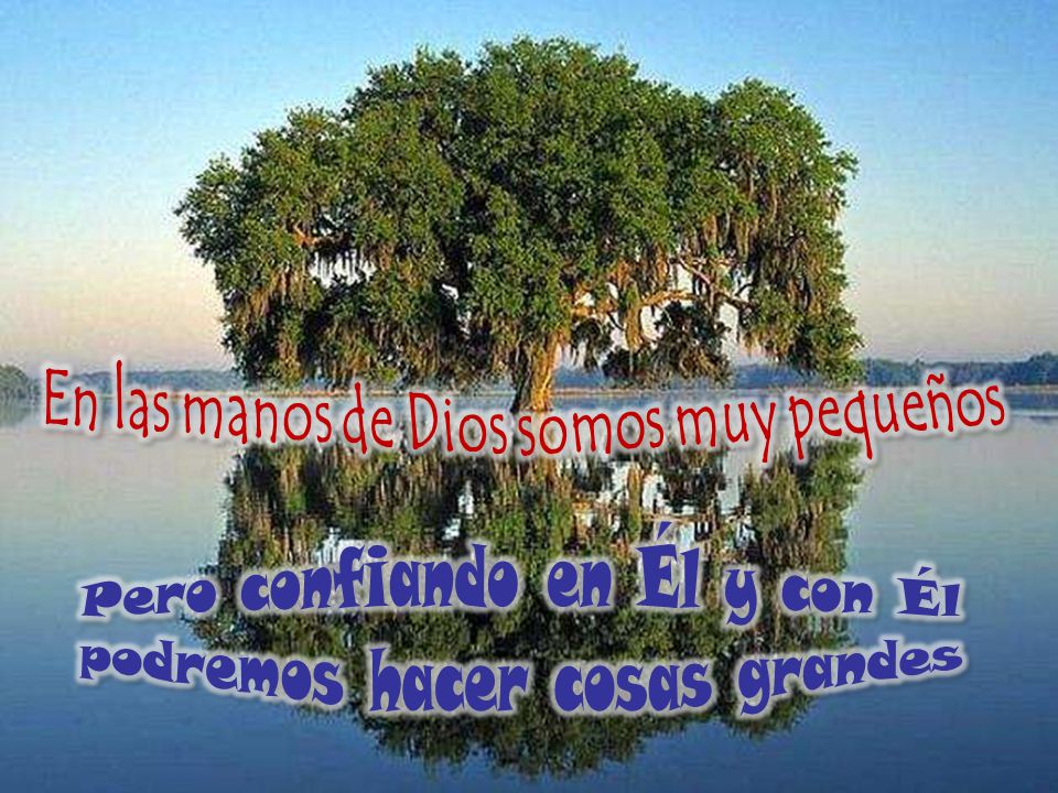 Pero confiando en Él y con Él podremos hacer cosas grandes