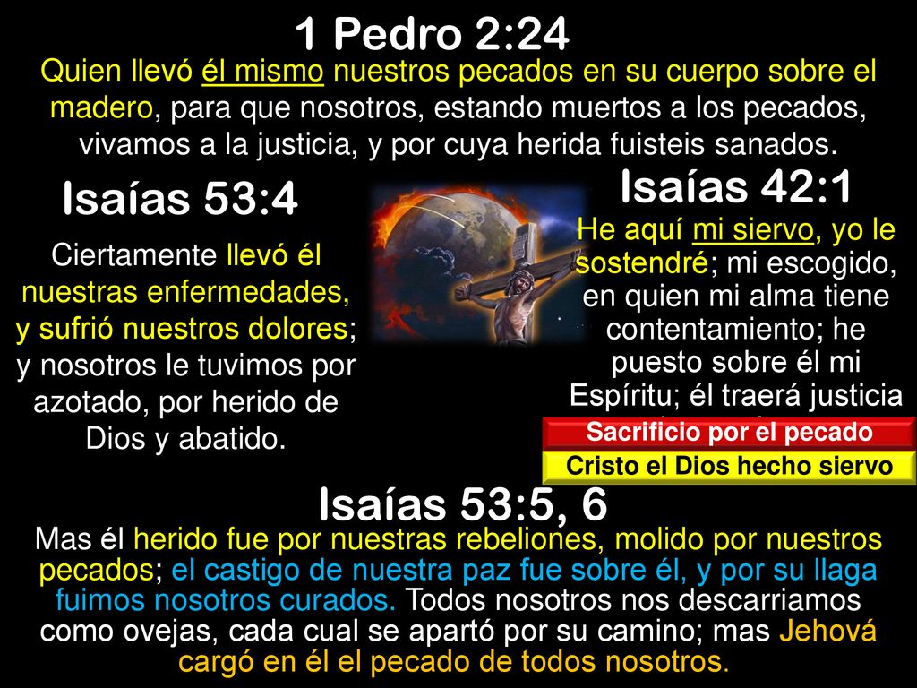 Sacrificio por el pecado Cristo el Dios hecho siervo