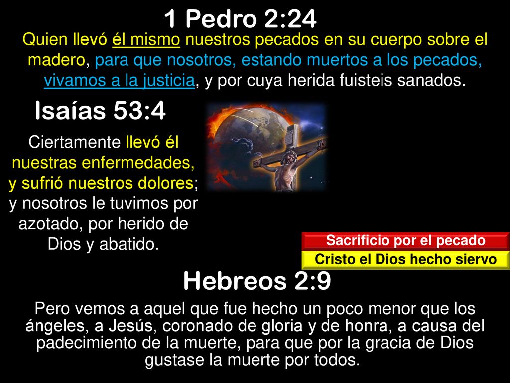 Sacrificio por el pecado Cristo el Dios hecho siervo