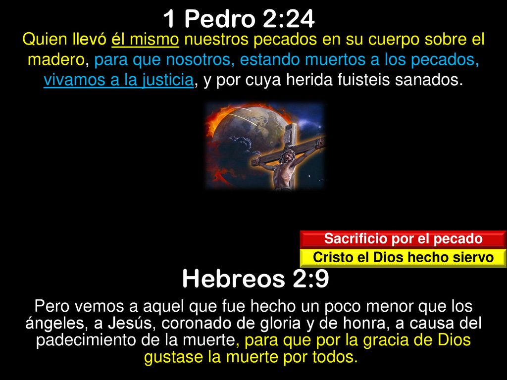 Sacrificio por el pecado Cristo el Dios hecho siervo