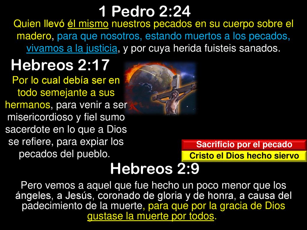 Sacrificio por el pecado Cristo el Dios hecho siervo