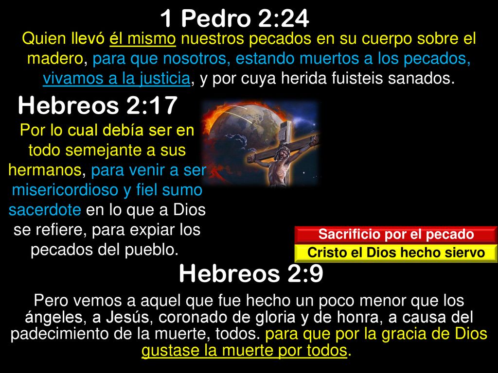 Sacrificio por el pecado Cristo el Dios hecho siervo