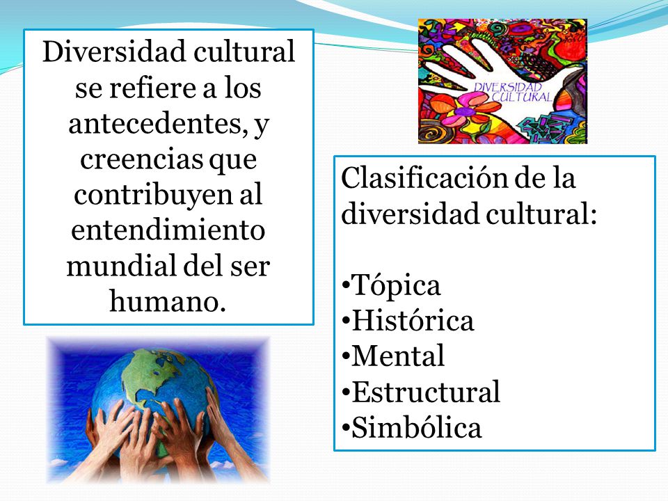 Diversidad cultural se refiere a los antecedentes, y creencias que contribuyen al entendimiento mundial del ser humano.