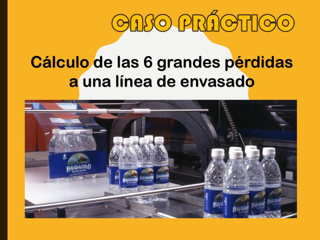 Cálculo de las 6 grandes pérdidas a una línea de envasado