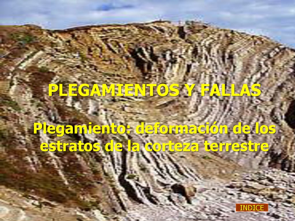 PLEGAMIENTOS Y FALLAS Plegamiento: deformación de los estratos de la corteza terrestre
