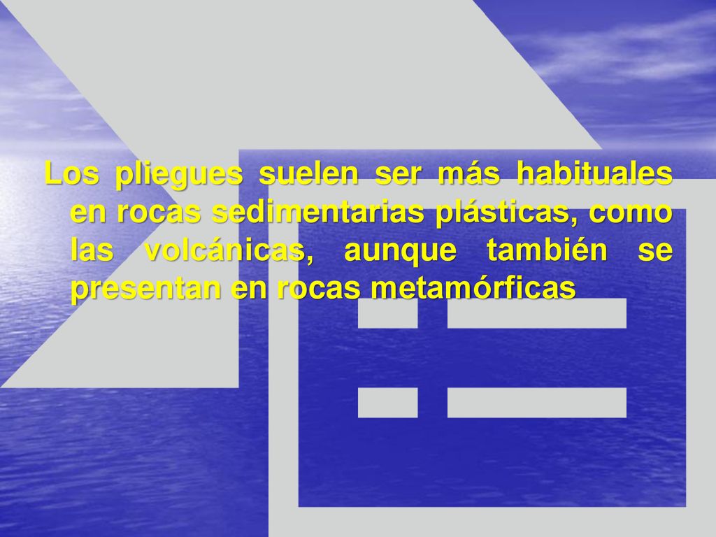 Los pliegues suelen ser más habituales en rocas sedimentarias plásticas, como las volcánicas, aunque también se presentan en rocas metamórficas