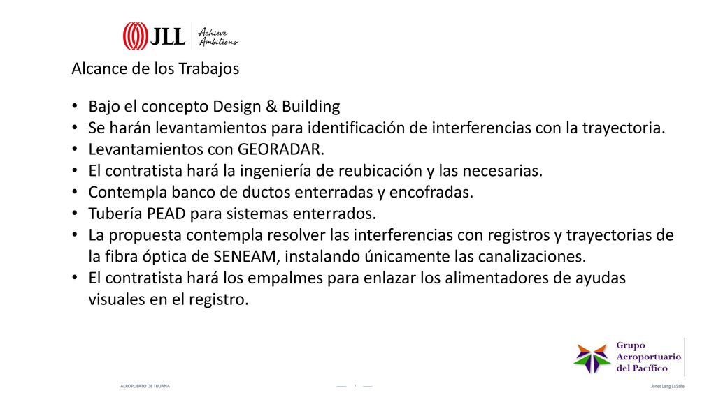 Alcance de los Trabajos Bajo el concepto Design & Building
