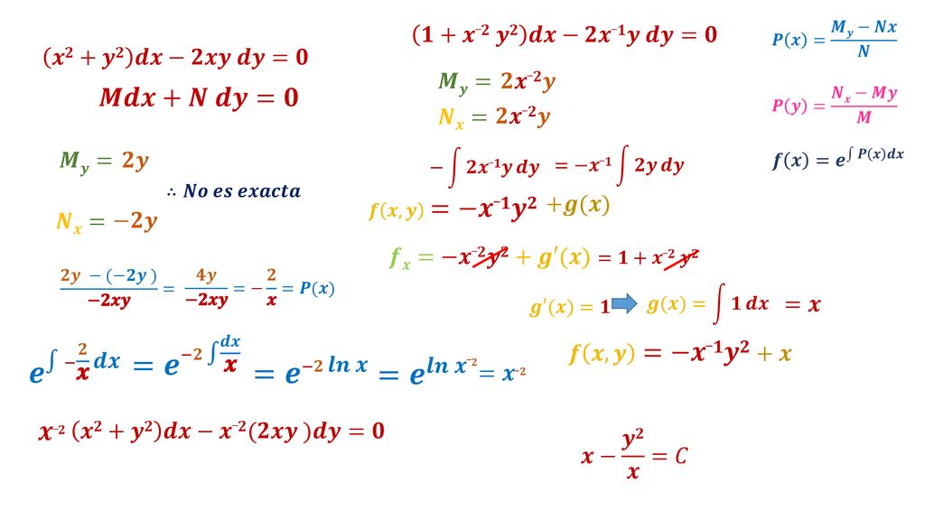Ecuaciones Diferenciales Exactas Ppt Descargar
