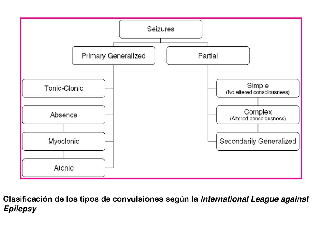 Clasificación de los tipos de convulsiones según la International League against
