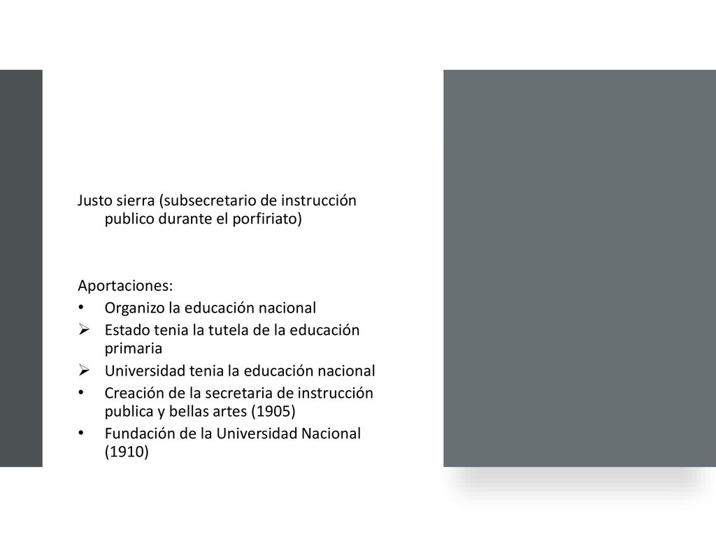 Justo sierra (subsecretario de instrucción publico durante el porfiriato)