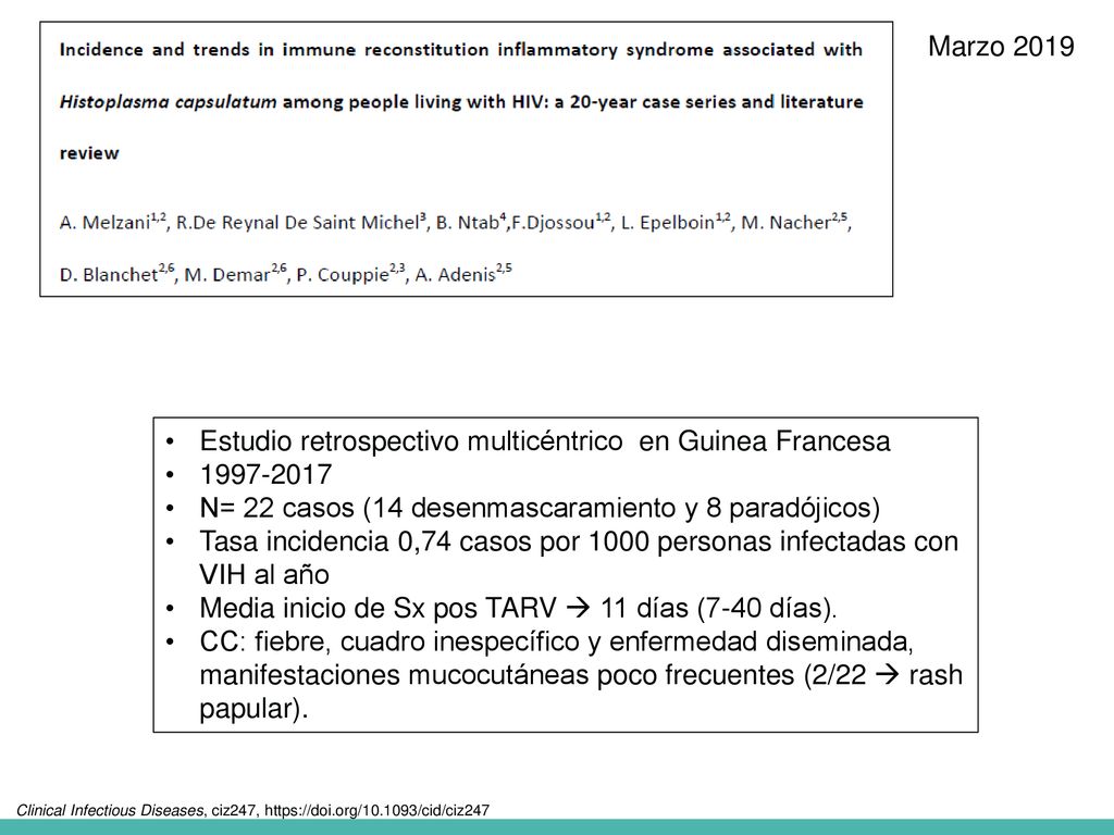 LLAMADO AL TAMIZAJE DE ESTOS PTES Y A LA PROFILAXIS.