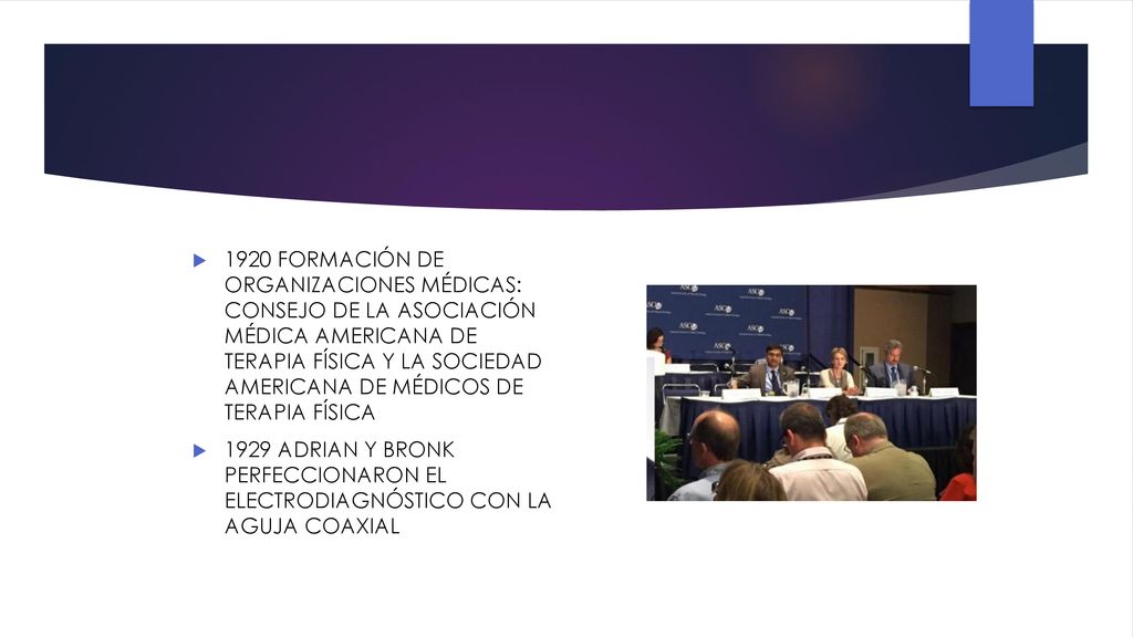 1920 FORMACIÓN DE ORGANIZACIONES MÉDICAS: CONSEJO DE LA ASOCIACIÓN MÉDICA AMERICANA DE TERAPIA FÍSICA Y LA SOCIEDAD AMERICANA DE MÉDICOS DE TERAPIA FÍSICA